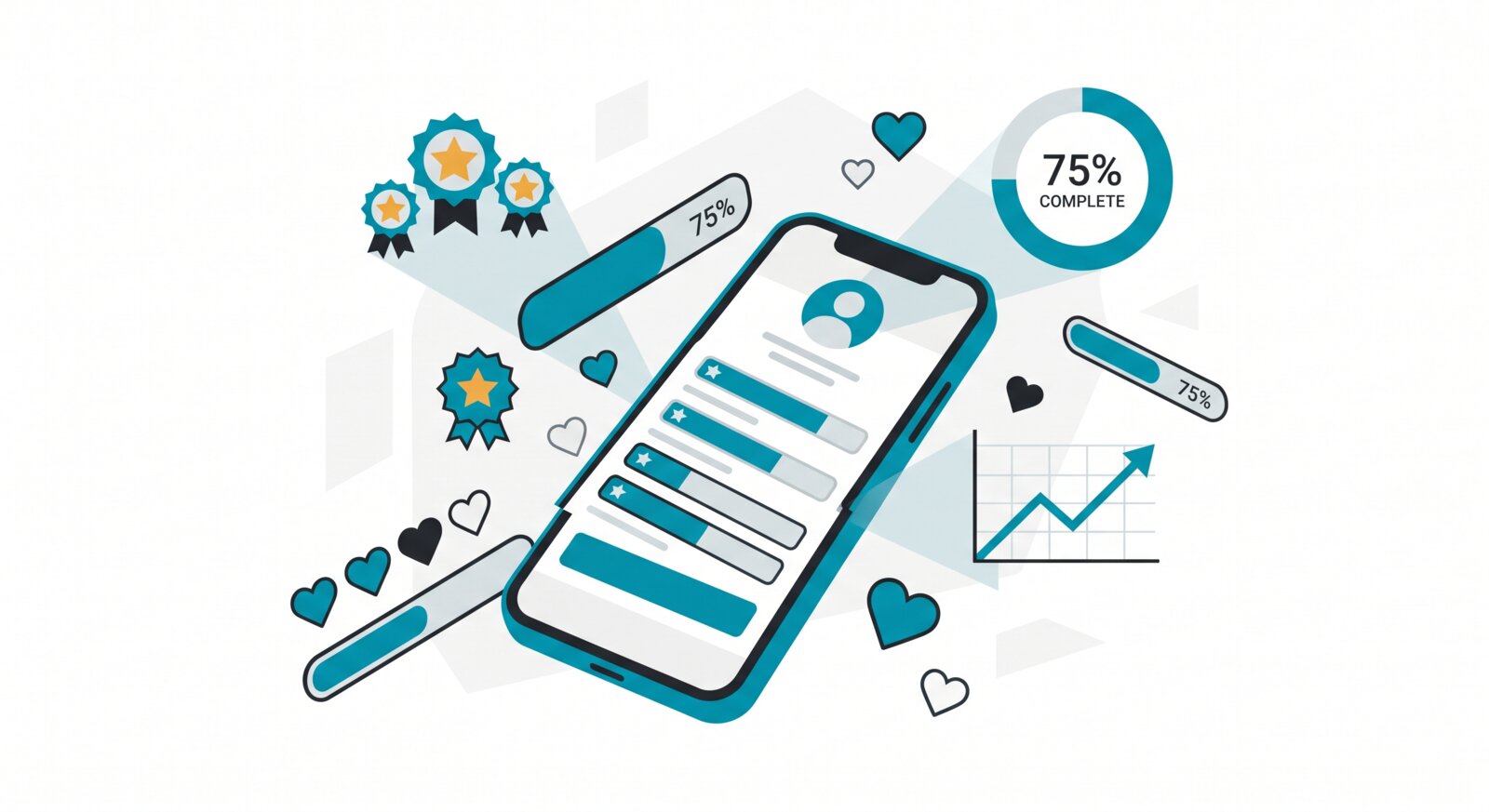 A participant progress dashboard on a phone